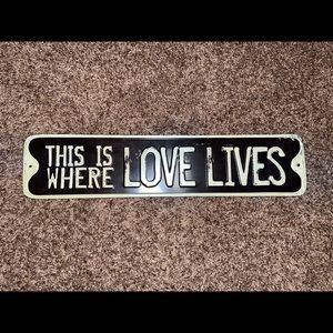 Metal sign home decor never used non smoking home